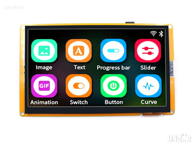 Sunton ESP32-S3 7" 800*480 TN дисплей със сензорен екран, снимка 1
