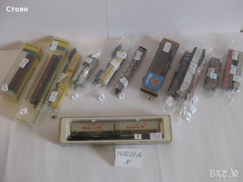 Товарни вагони за макет в машаб 1:160 , N , 140221-A, снимка 1