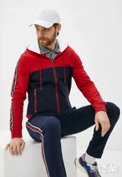 Michael Kors Mix Media Logo Fz Hoodie In Crimson - страхотно мъжко горнище С, снимка 1