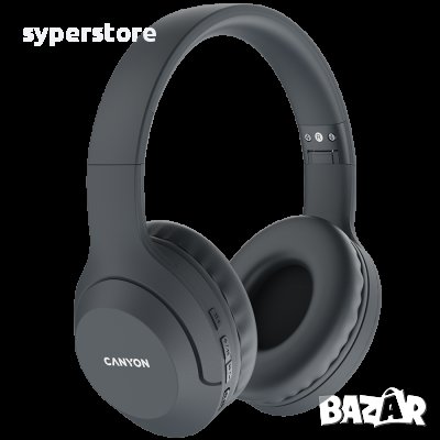 Безжични слушалки мида, CANYON BTHS-3, Тъмно Сив, SS301539, снимка 1