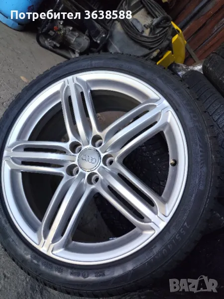 Аалуминиеви оригинални джанти за Ауди 19- 5х112 с зимни гуми 255 40 19, снимка 1