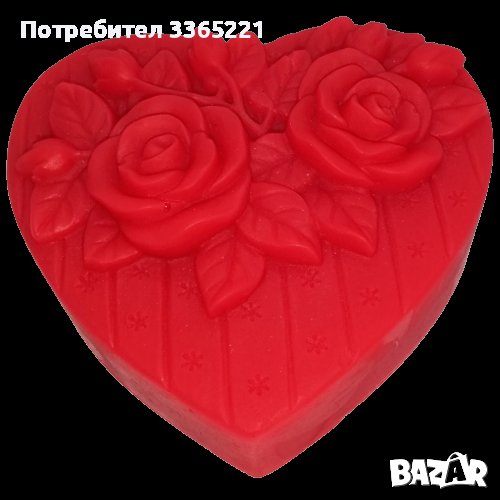 Сапун сърце с рози, снимка 1