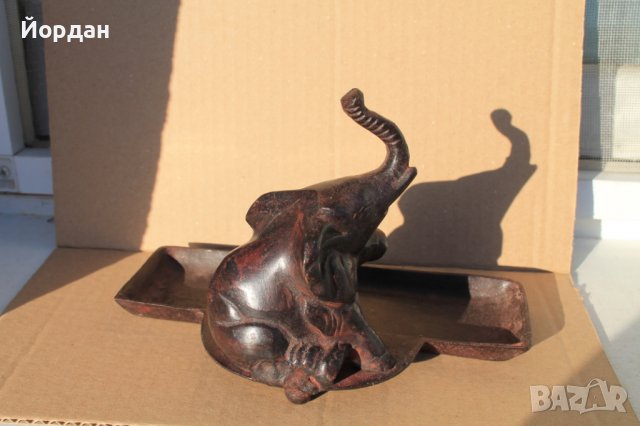 Стара бронзова фигура за писалки, снимка 3 - Колекции - 39769754