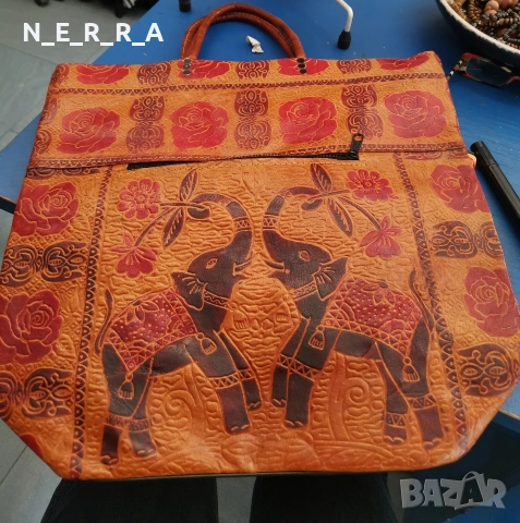 Чанта от естествена кожа-Мароко, снимка 6 - Чанти - 54088770