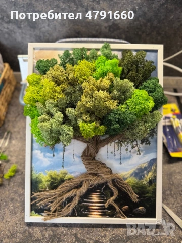 Ръчно изработени картини със скандинавски мъх, снимка 3 - Декорация за дома - 54140265