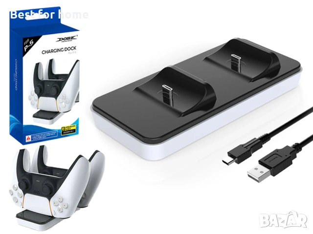 Докинг станция DOBE с две зарядни устройства за контролер PlayStation 5 , снимка 2 - Аксесоари - 53082078