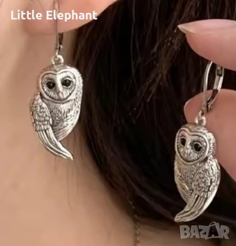 Pre order ​🦉 Сребристи обеци „Мъдрата сова“ – Изящество и детайл/нови