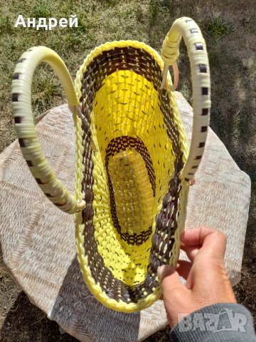 Стара плетена чанта #6, снимка 4 - Други ценни предмети - 42806899