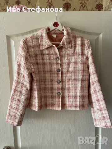 Разкошно  елегантно розово бяло сако букле , снимка 13 - Сака - 42366614