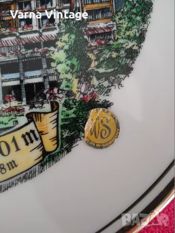 Колекционерска порцеланова чиния HEILIGENBLUT 1301m. WS QUALITÄT HAND MADE Германия., снимка 3 - Колекции - 49855964