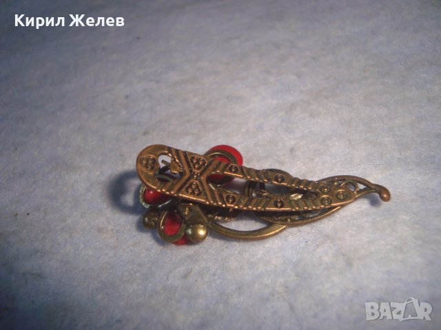 МНОГО КРАСИВА МЕСИНГОВА АРТ ШНОЛА ФИБА - ПЕПЕРУДКА с КРИСТАЛИ 3215, снимка 5 - Други - 37635046