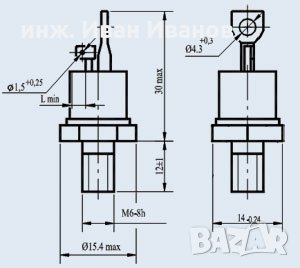 Т122-25-11 Мощни високоволтови тиристори 1100V, 25А, снимка 2 - Друга електроника - 31707698