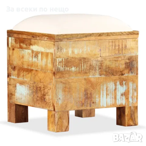 Пейка за съхранение, регенерирано дърво масив, 40x40x45 см Код P561, снимка 4 - Други - 50425307