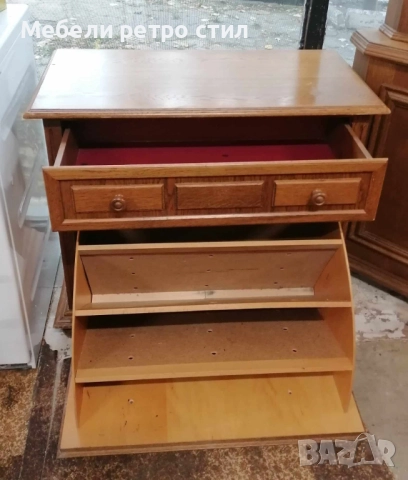 Компактен шкаф изработен от естествено дърво, с елегантен и устойчив дизайн., снимка 4 - Шкафове - 52063778