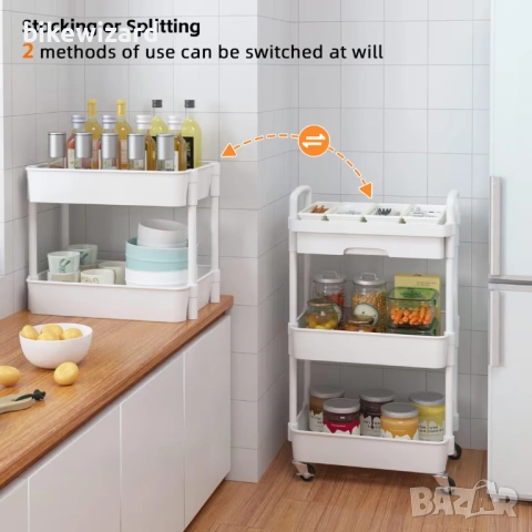 3-етажна количка на колелца с чекмеджета, многофункционална количка за съхранение на колелца НОВА, снимка 4 - Други стоки за дома - 54231740