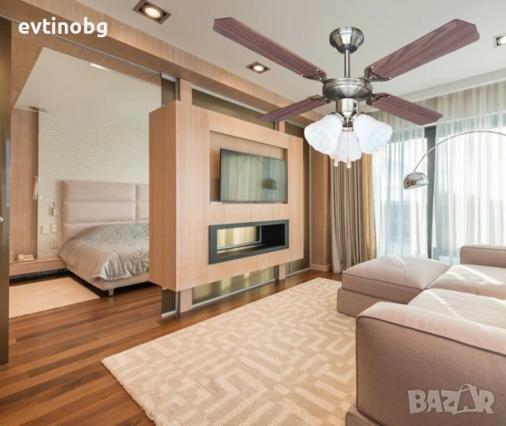 Вентилатор 42'' Muhler, таванен, осветление, снимка 4 - Лампи за таван - 54057749