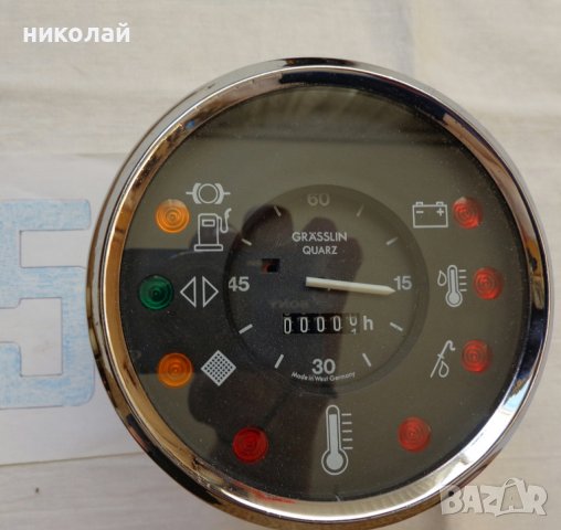 Ретро мото часовници 12-24V за измерване на времето на работа на машината нови и употребявани VDO, снимка 16 - Аксесоари и консумативи - 37017692