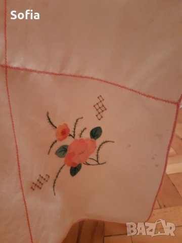 Старинни много голями покривки с апликации и ръчна бродерия-50-60те, снимка 5 - Антикварни и старинни предмети - 33883012