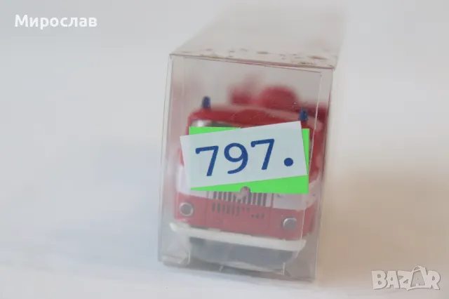S.E.S. H0 1/87 IFA ИФА КАМИОН ПОЖАРНА МОДЕЛ КОЛИЧКА, снимка 3 - Колекции - 49934110
