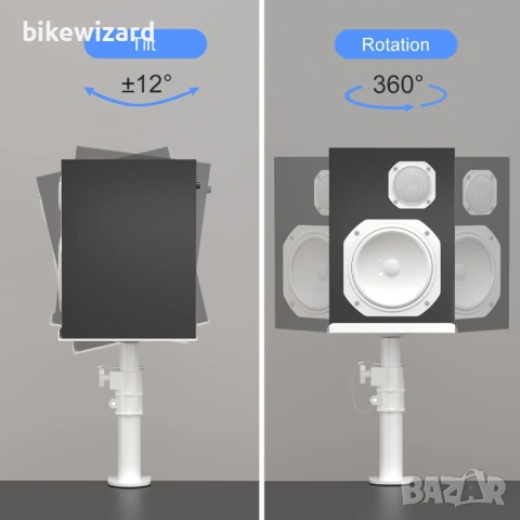 2 Броя стойки за говорители въртящ се, накланящ се макс 23 кг. НОВИ, снимка 3 - Други стоки за дома - 53879328