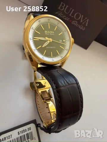 Bulova Accu-Swiss 64B127 Tellaro Автоматичен часовник - нов с кутия и документи, снимка 5 - Мъжки - 54092971