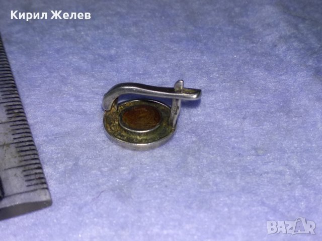 BVLGARI Маркова БУТИКОВА ЕМАЙЛИРАНА СРЕБЪРНА ОБЕЦА СРЕБРО 925 с БЯЛА ПОЗЛАТА - БУЛГАРИ 40029, снимка 15 - Обеци - 42787707