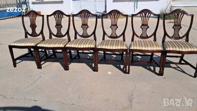 Столове 6 бр.масив махагон №023