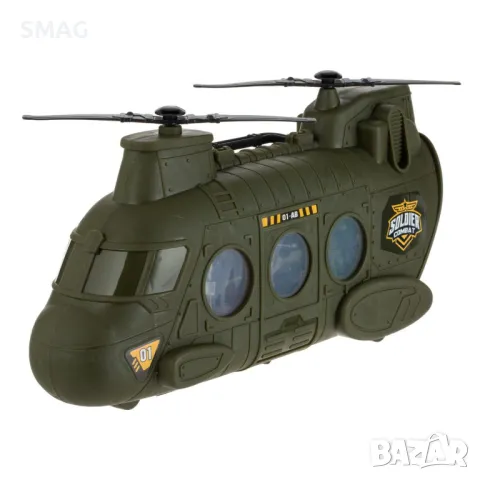 Военен комплект с хеликоптери и войници - 100 бр. S_1242898, снимка 2 - Влакчета, самолети, хеликоптери - 48042525