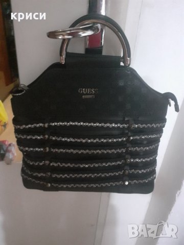 Дамска чанта естествена кожа Guess, снимка 1