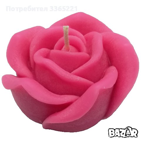 роза свещ, снимка 1 - Ръчно изработени сувенири - 37957498