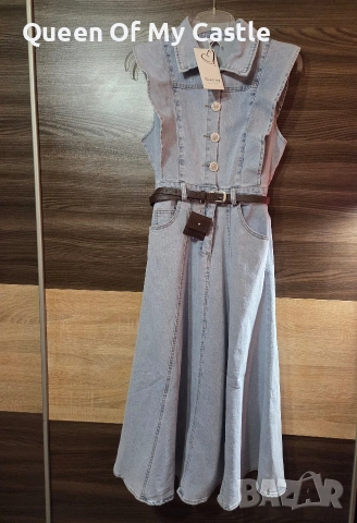 Красива деним роклята , снимка 2 - Рокли - 54334251