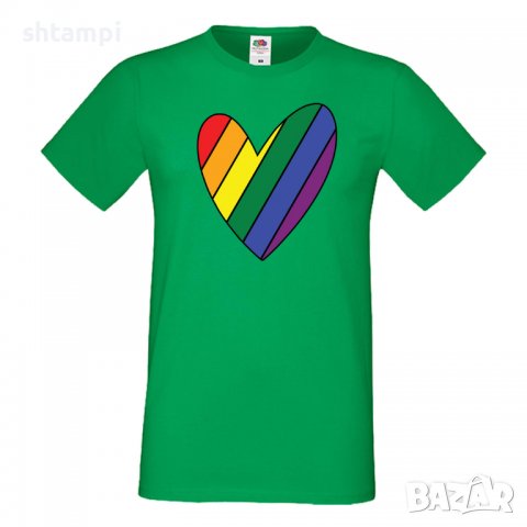 Мъжка тениска Rainbow Heart multicolor Прайд,Празник.Повод,Изненада, снимка 6 - Тениски - 37105236