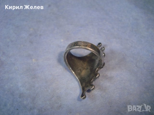 СТАР КРАСИВ ПОСРЕБРЕН АРТ ДЕКО СТИЛ МЕДЕН ПРЪСТЕН 27184, снимка 7 - Пръстени - 36870549
