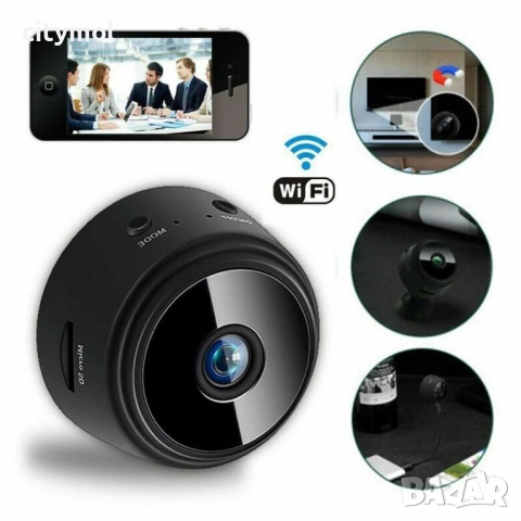A9 мини WiFi HD 1080p камера за онлайн видеонаблюдение и запис, снимка 3 - IP камери - 44736786