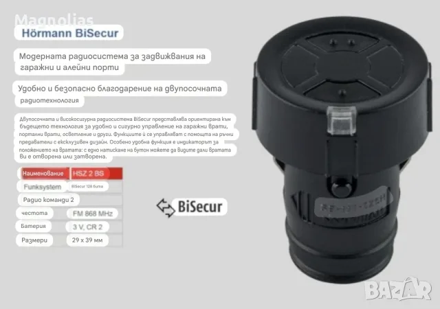 Дистанционно Управление 868MHz HSZ2 868-BS Norman с 4 бутона
