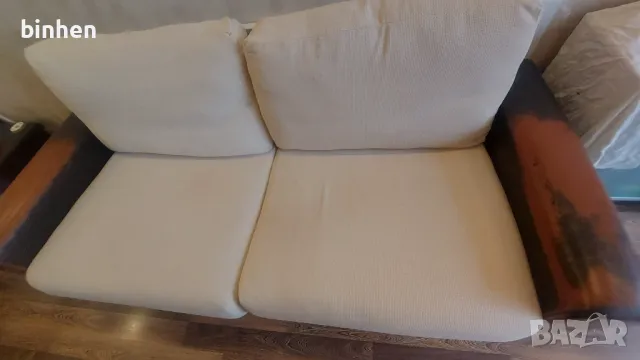 Триместен разтегателен диван размер 190см с функция  сън +дюшек, снимка 3 - Дивани и мека мебел - 48214689