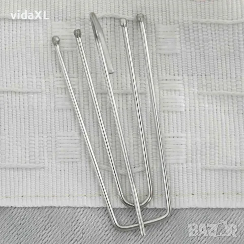 vidaXL Затъмняваща завеса с куки, имитираща лен, бежова, 290x245 см, снимка 3 - Пердета и завеси - 56146721