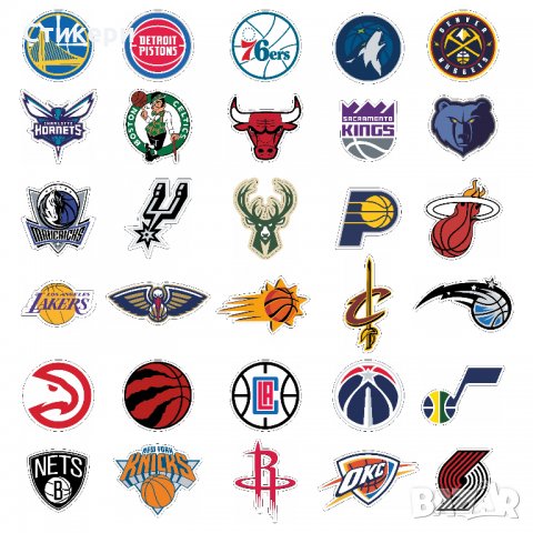 Стикери НБА NBA емблеми лога - 30 бр. общо Sticker , снимка 2 - Аксесоари и консумативи - 29729343