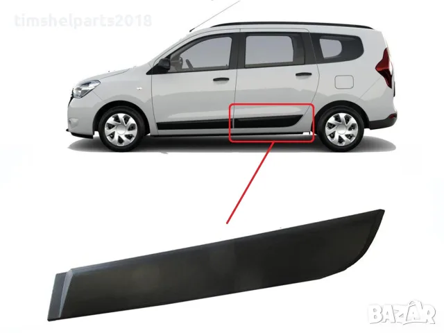 Задна покривна защитна лайсна за Dacia LODGY Шофьорска страна