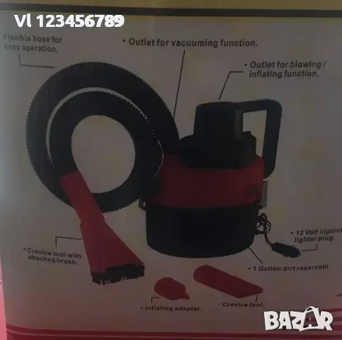 Автомобилна прахосмукачка+Помпа надувни играчки 2 в 1, снимка 4 - Аксесоари и консумативи - 50686700