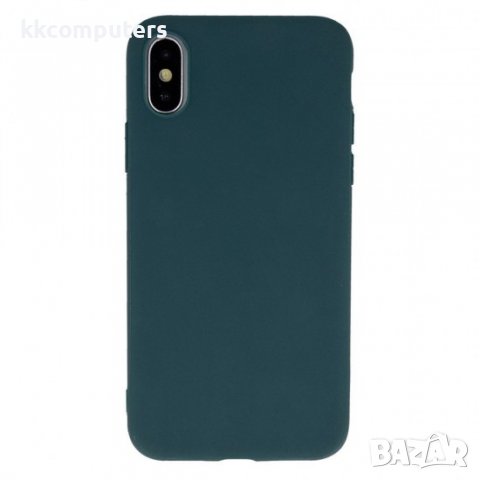 Силиконов кейс iPaky матиран, За iPhone 14 (6.1), Тъмнозелен, снимка 4 - Калъфи, кейсове - 39119778