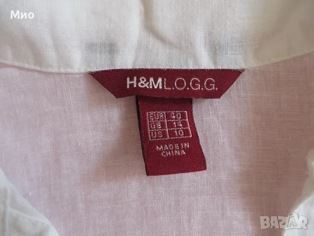 H&M LOGG, нова ленено-памучна блуза, S-M, снимка 4 - Блузи с дълъг ръкав и пуловери - 39167130