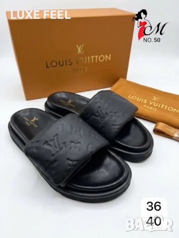 Louis Vuitton ⚜️ Gucci ⚜️Дамски Чехли , снимка 5 - Чехли - 55709814