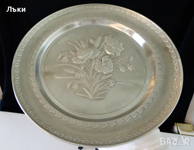 Пано от калай Цветя,Букет,калаена сватба. , снимка 2 - Антикварни и старинни предмети - 49815828