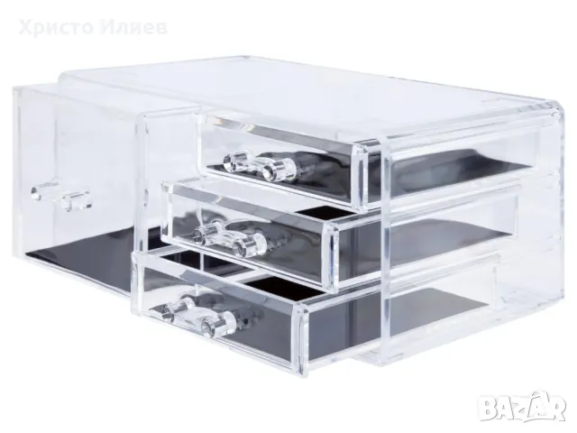 Органайзер за бижута козметика за тоалетка съхранение с чекмеджета кутия, снимка 3 - Други стоки за дома - 49523360