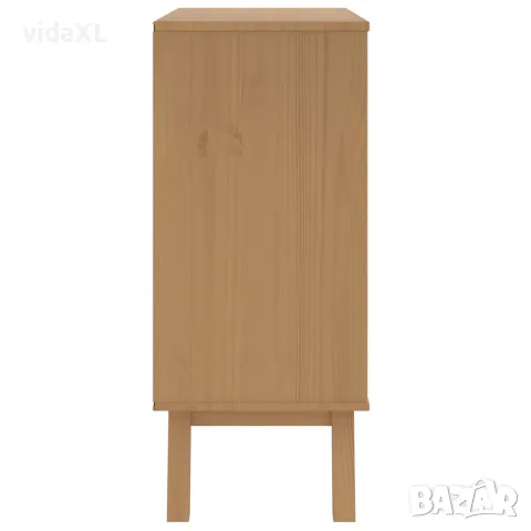 vidaXL Шкаф с чекмеджета OLDEN, кафяво, борово дърво масив, снимка 8 - Скринове - 56147303