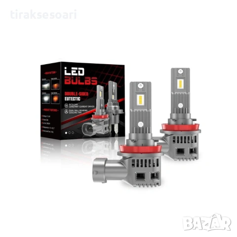 2025 LED диодни крушки H8 240W 12V/24V 350% светлина MINI