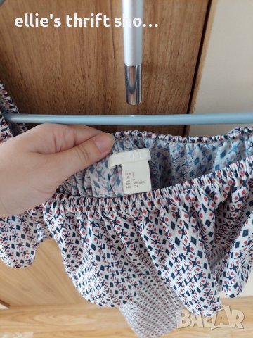 H&M дамска тениска с паднали рамене в размер S, снимка 3 - Тениски - 37568312