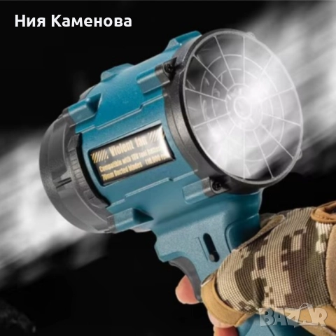 Акумулаторна турбо духалка 36V – Мощен въздушен пистолет с 2 батерии 8Ah и куфар, снимка 4 - Куфари с инструменти - 52775462