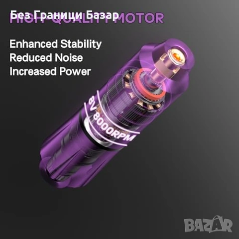 Нов Безжичен комплект за татуиране с 2300mAh батерия 20 игли мастила и кожа за тренировка, снимка 5 - Други - 54045651